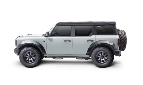 N-Fab F2172B - Nerf Step 2021 Ford Bronco (4 Door) - Gloss Black - SRW - 3in