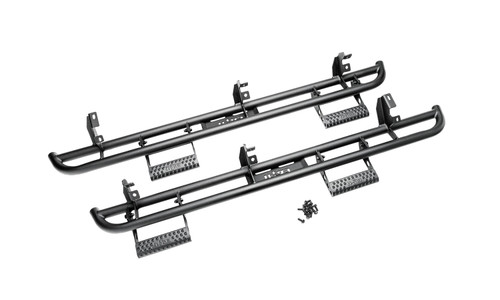 N-Fab F214BRKRS4 - RKR Step System 2021 Ford Bronco 4 Door - Tex. Black - 1.75in