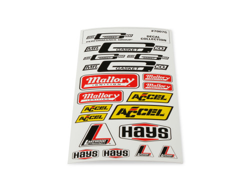Mr. Gasket 7007G - Decal Assortment