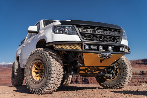 N-Fab G151MRDS-TX - M-RDS Front Bumper 15-17 Chevy Colorado - Tex. Black w/Silver Skid Plate