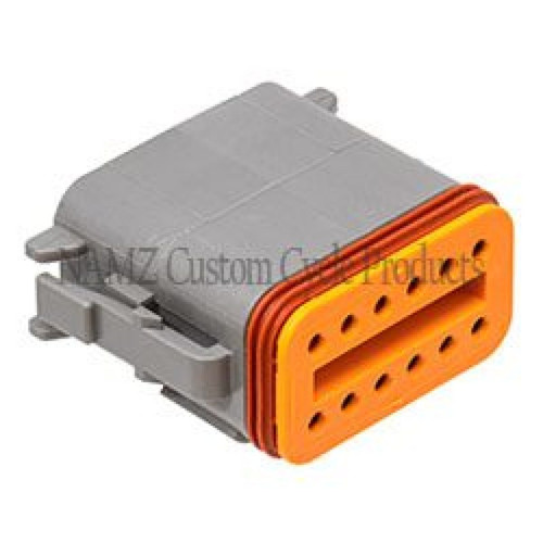 NAMZ DP-12G - Deutsch DT Series 12-Wire Plug & Wedgelock - Grey (Repl. HD 72139-94GY)
