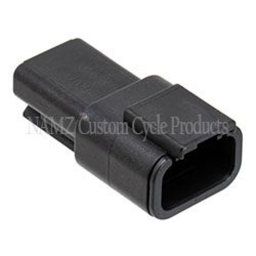 NAMZ MDR-3B - Deutsch DTM 3-Position Receptacle w/3 Stamped Terminals & Wedgelock - Black (HD 74103-98BK)