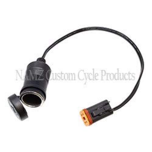 NAMZ NOB-PP01 - 94-13 FLHR/FLT/FLTR/FLHT/FLHX & Trike Models Plug-N-Play Power Port w/Dust Cover (HD 91843-97)