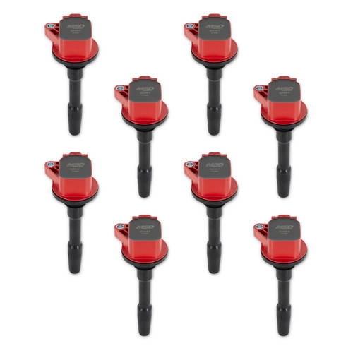 MSD 824518 - Ignition Coil - Blaster - Ford 5.2L - V8 - SuperCharged - Red - 8 Pack