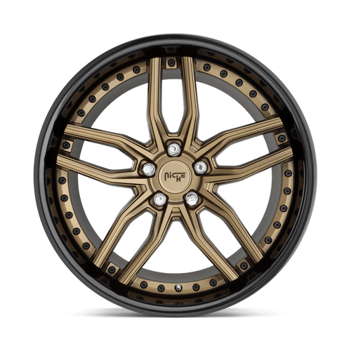 Niche M195199565+35 - M195 Methos 19X9.5 Matte Bronze Black Bead Ring