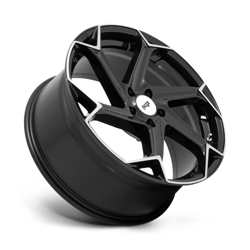 Niche M255200521+35 - M255 Flash 20X10.5 Gloss Black Brushed