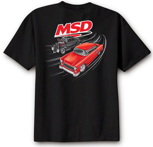 MSD 95126 - T-Shirt;  Street Racer; Black; Large;