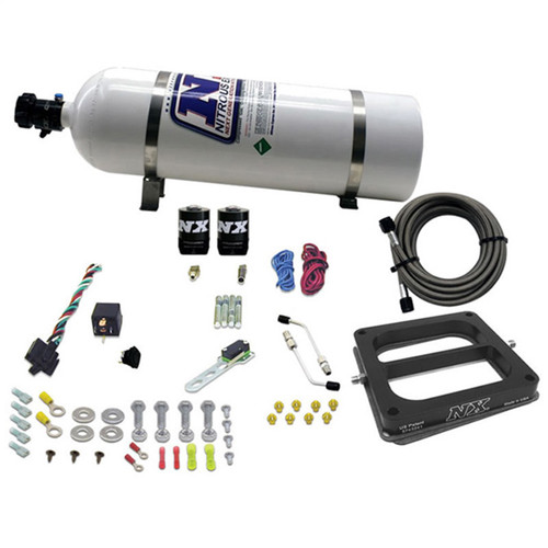 Nitrous Express 50070-15 - Dom/Gasoline Nitrous Kit (100-500HP) w/15lb Bottle