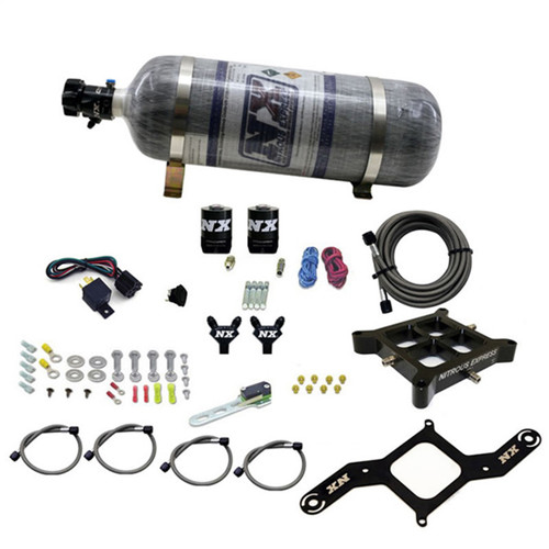 Nitrous Express 60542-12 - 4150 Billet Crossbar Pro-Power Nitrous Kit (100-500HP) w/Composite Bottle