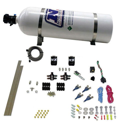 Nitrous Express 80004EFI-15 - 4 Cyl Gasoline EFI Nitrous Kit (50-250HP) w/15lb Bottle