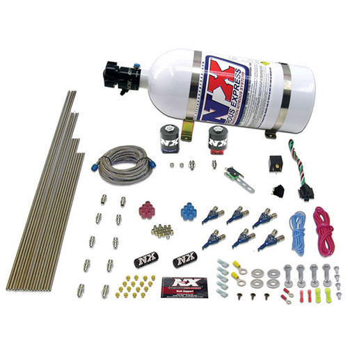 Nitrous Express 80065-12 - 6 Cyl Alcohol Nitrous Kit (150-375HP) w/Composite Bottle