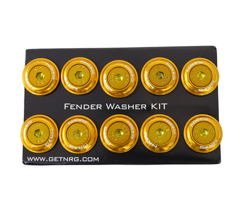 NRG FW-150RG - Fender Washer Kit w/Color Matched M6 Bolt Rivets For Plastic (Rose Gold) - Set of 10
