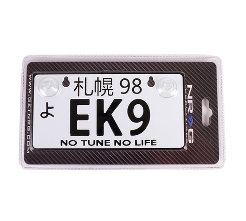 NRG MP-001-EK9 - Mini JDM Style Aluminum License Plate (Suction-Cup Fit/Universal) - EK9