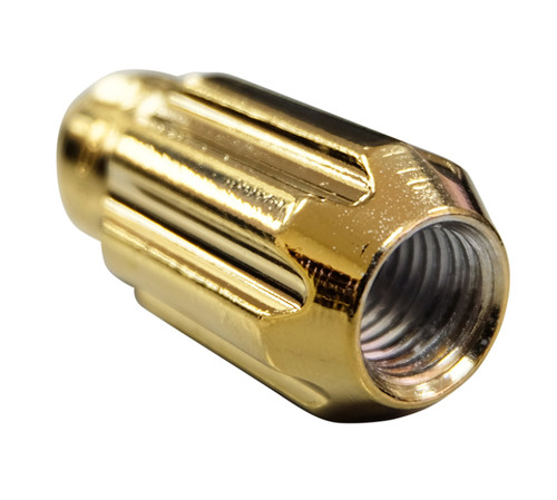 NRG LN-LS500CG-21 - 500 Series M12 X 1.5 Bullet Shape Steel Lug Nut Set - 21 Pc w/Lock Key - Chrome Gold