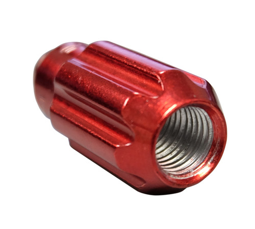 NRG LN-LS500RD-21 - 500 Series M12 X 1.5 Bullet Shape Steel Lug Nut Set - 21 Pc w/Lock Key - Red