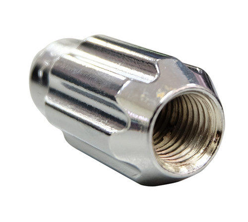 NRG LN-LS500SL-21 - 500 Series M12 X 1.5 Bullet Shape Steel Lug Nut Set - 21 Pc w/Lock Key - Silver
