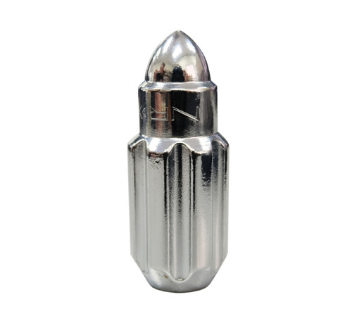 NRG LN-LS500SL-21 - 500 Series M12 X 1.5 Bullet Shape Steel Lug Nut Set - 21 Pc w/Lock Key - Silver