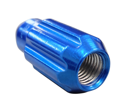NRG LN-LS500BL-21 - 500 Series M12 X 1.5 Bullet Shape Steel Lug Nut Set - 21 Pc w/Lock Key - Blue
