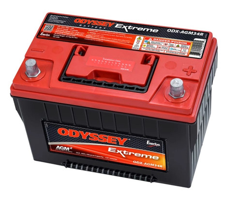 Odyssey Battery ODX-AGM34R - Auto/Truck/Heavy Duty & Commercial Extreme AGM Battery (34R-PC1500T)
