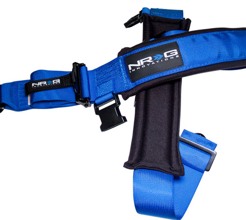 NRG SBH-5PCBL - SFI 16.1 5PT 3in. Seat Belt Harness / Latch Link - Blue