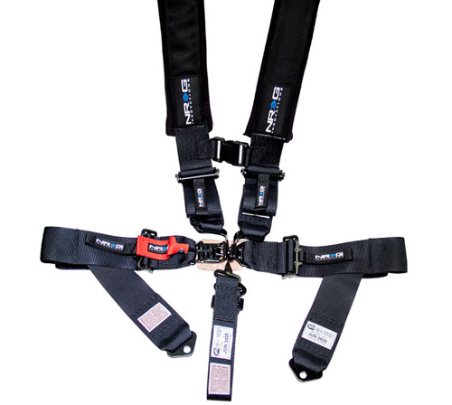 NRG SBH-5PCBK - SFI 16.1 5PT 3in. Seat Belt Harness / Latch Link - Black
