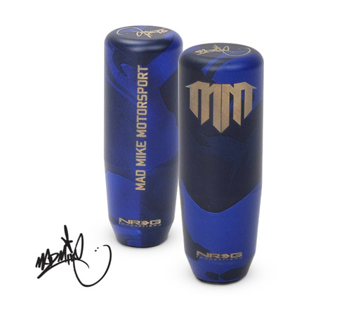 NRG SK-450CM-MM - Universal Shift Knob - Heavy Weight - Mad Mike Signature Short Shifter - Blue Camo