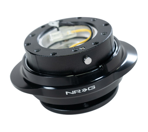 NRG SRK-220BK - Quick Release Gen 2.2 - Black Body / Shiny Black Oval Ring