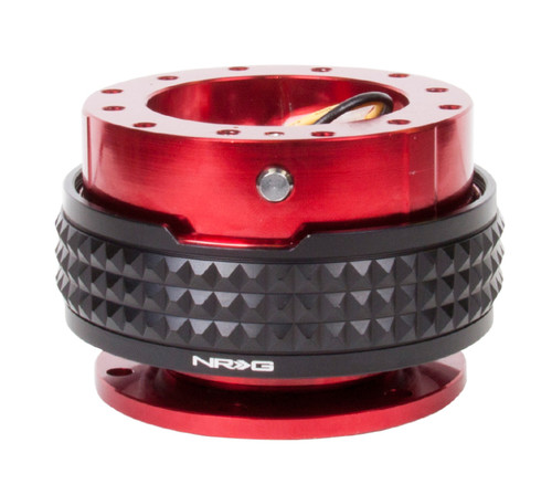 NRG SRK-210RD/BK - Quick Release Kit - Pyramid Edition - Red Body / Black Pyramid Ring