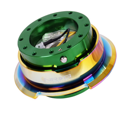 NRG SRK-280GN-MC - Quick Release Gen 2.8 - Green Body / Neochrome Ring
