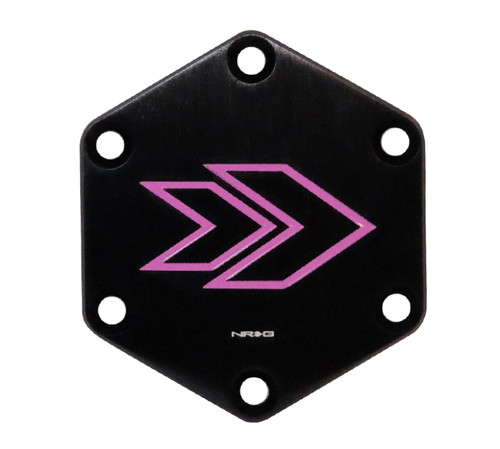 NRG STR-620PP - Horn Button Delete - Arrow (Engraved) - Purple