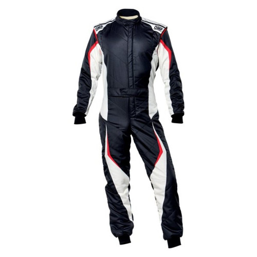 OMP Racing IA0-1859-B01-076-52 - OMP Tecnica Evo Overall My21 Black/White - Size 52 (Fia 8856-2018)