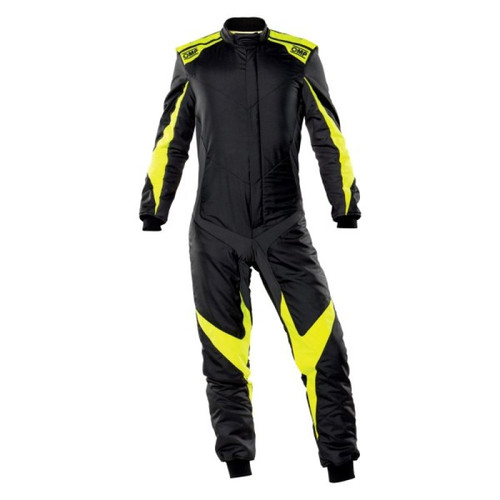 OMP Racing IA0-1861-A01-178-50 - OMP One Evo X Overall Ant/Fluorescent Yellow - Size 50 (Fia 8856-2018)