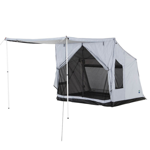 Overland Vehicle Systems 18252520 - LD P.S.T. - Portable Safari Ground Tent Large, Grey Body and Grey Trim