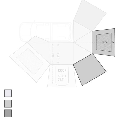 Overland Vehicle Systems 18109910 - 270 Awning Wall With Window - Nomadic Awning 270 Side Wall 2 Overland Vehicle Systems 18109910 - 270 Awning Wall With Window - Nomadic Awning 270 Side Wall 2