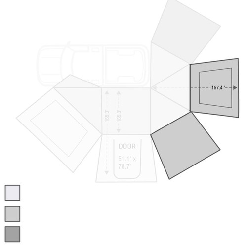Overland Vehicle Systems 18109910 - 270 Awning Wall With Window - Nomadic Awning 270 Side Wall 2 Overland Vehicle Systems 18109910 - 270 Awning Wall With Window - Nomadic Awning 270 Side Wall 2