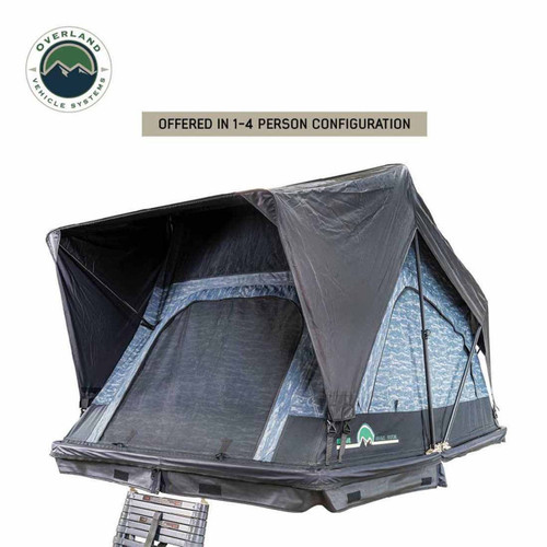 Overland Vehicle Systems 18209903 - XD Sherpa S3S - Soft Sided Roof Top Tent, 3 Person, Grey Body and Black Rainfly