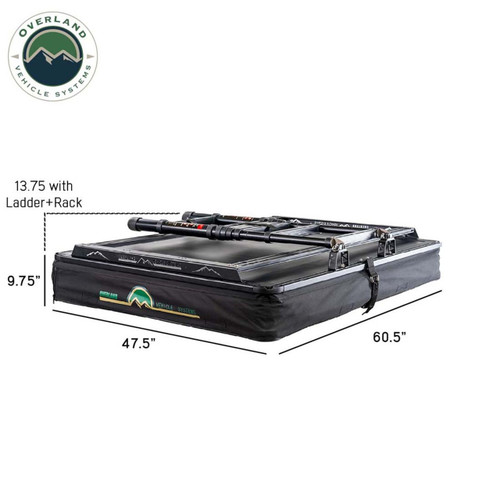 Overland Vehicle Systems 18209903 - XD Sherpa S3S - Soft Sided Roof Top Tent, 3 Person, Grey Body and Black Rainfly