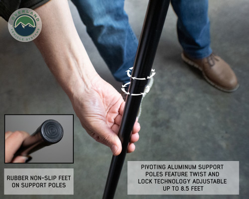 Overland Vehicle Systems 19559907 - 270 Degree Awning Free Standing - Nomadic 270 LT - Dark Gray