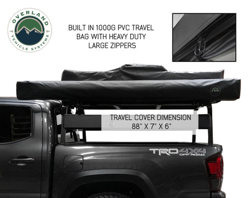 Overland Vehicle Systems 19519907 - Nomadic Awning 270 Degree - Driver Side Dark Gray