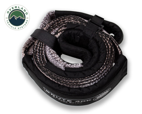Overland Vehicle Systems 19079916 - Tree Saver Tow Strap 40,000 lb. Gray With Storage Bag
