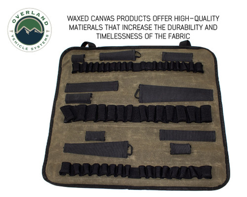 Overland Vehicle Systems 21089941 - Rolled Socket Organizer Storage Bag - #16 Waxed Canvas