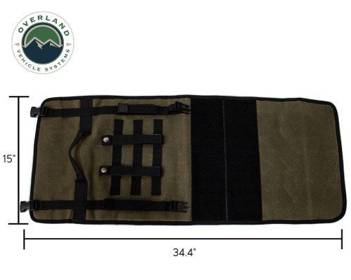 Overland Vehicle Systems 21109941 - Rolled Bag First Aid - Waxed Canvas First Aid Bag for Car