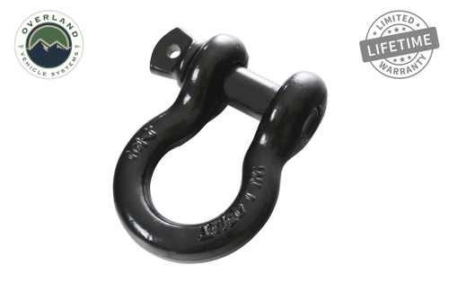 Overland Vehicle Systems 19019901 - Recovery Shackle  3/4 4.75 Ton Black