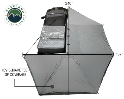 Overland Vehicle Systems 19549907 - Nomadic Awning 270 Awning with Walls Passenger Overland Vehicle Systems 19549907 - Nomadic Awning 270 Awning with Walls Passenger