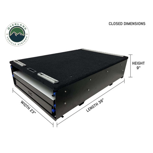 Overland Vehicle Systems 21010401 - Cargo Box Kitchen With Slide Out Sink, Cooking Shelve and Slide Out Work Station