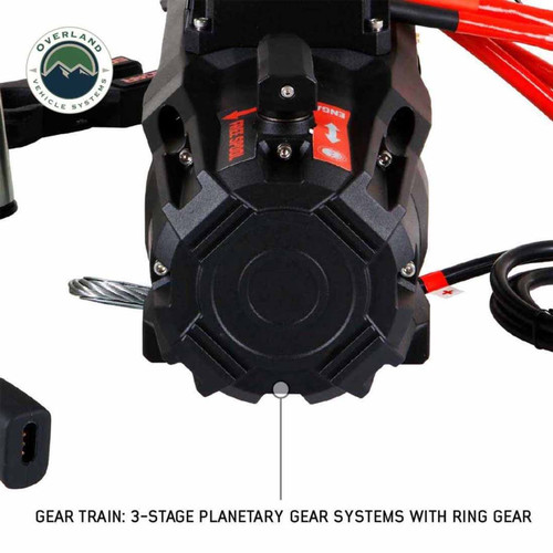 Overland Vehicle Systems 19089901 - SCAR 10 - 10,000 lb. Winch With Steel Cable and Wireless Remote