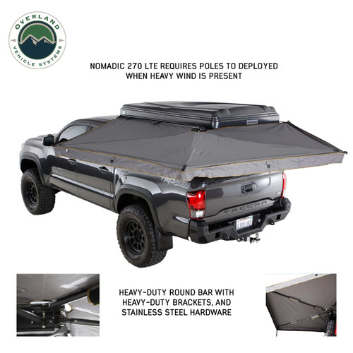 Overland Vehicle Systems 19679907 - Nomadic 270 LTE Driver Side 270 Degree Awning Premium
