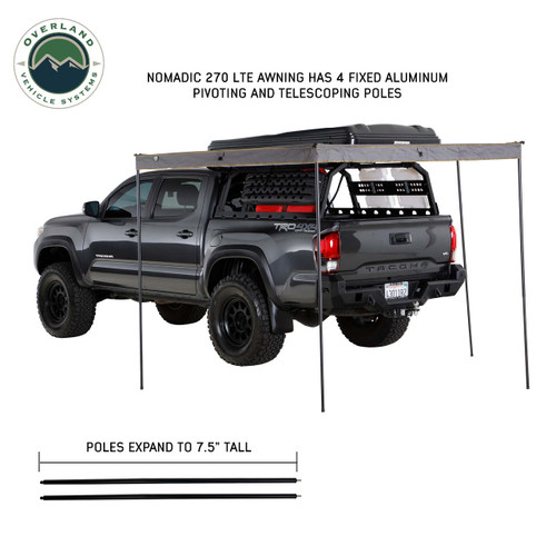 Overland Vehicle Systems 19679907 - Nomadic 270 LTE Driver Side 270 Degree Awning Premium