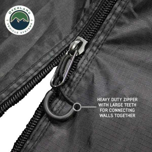 Overland Vehicle Systems 19690005 - XD Nomadic 270 - Awning Wall 2 W/Black Out, Driver Side, Black Body, Black Trim W/Storage Bag Overland Vehicle Systems 19690005 - XD Nomadic 270 - Awning Wall 2 W/Black Out, Driver Side, Black Body, Black Trim W/Storage Bag