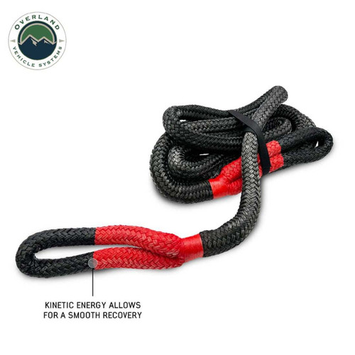 Overland Vehicle Systems 19009921 - Brute Kinetic Recovery Rope 1 1/4 Inch x 30 Foot With Storage Bag